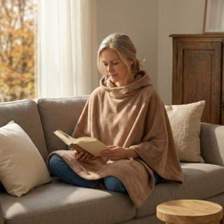 Poncho Fleece - Bruin