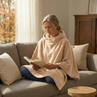 Poncho Fleece - Beige