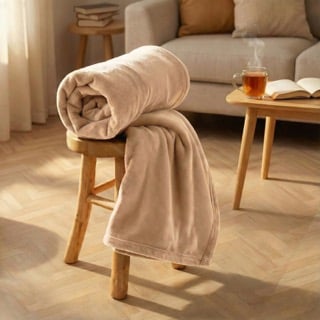 Plaid Fleece - Beige